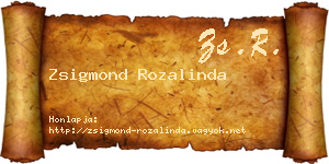 Zsigmond Rozalinda névjegykártya